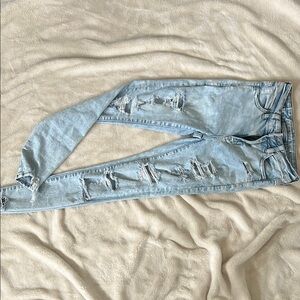 American Eagle Outfitters Blue Skinny Jeans Distressed